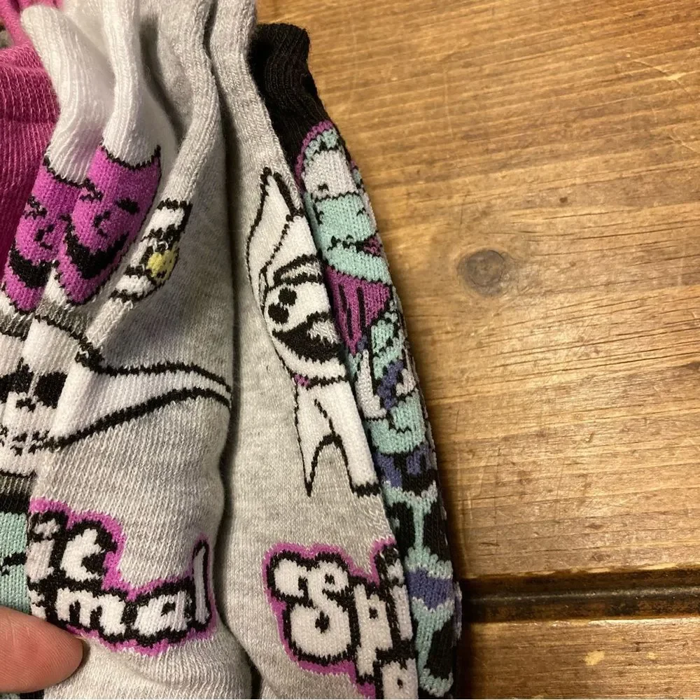 The Nightmare Before Christmas 5 Pairs No Show Socks NWT Jack Skellington Sally